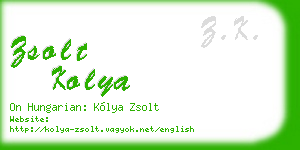 zsolt kolya business card
